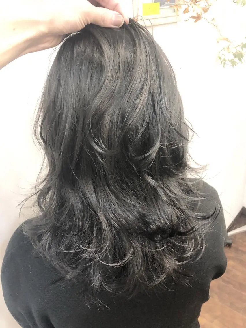 カラー ブルーカラー ブルージュ カット ヘアカラー トリートメント ヘッドスパ グレージュ/髪質改善 Yamato.hのヘアスタイル