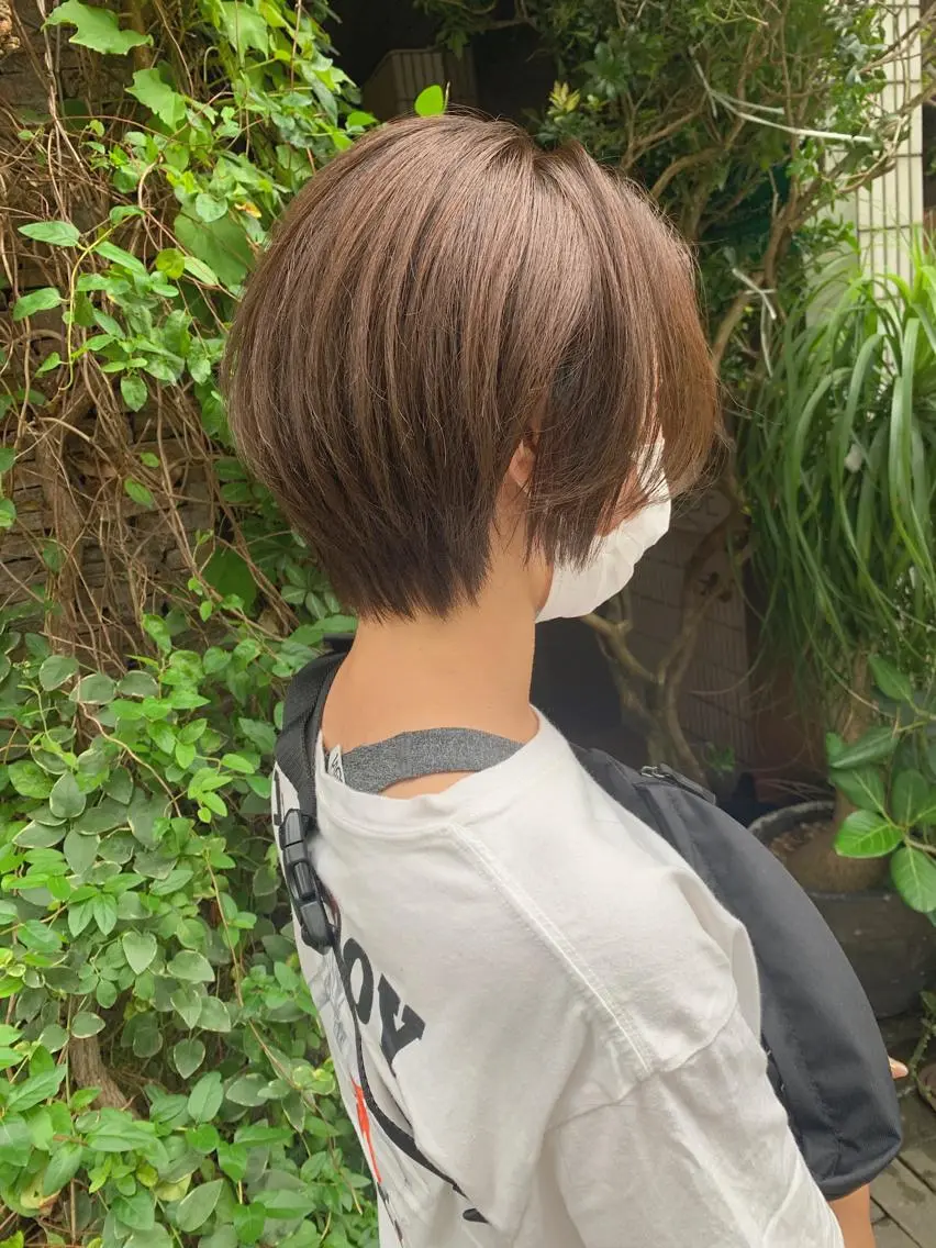ショート レイヤーカット 鈴木駿介のヘアスタイル