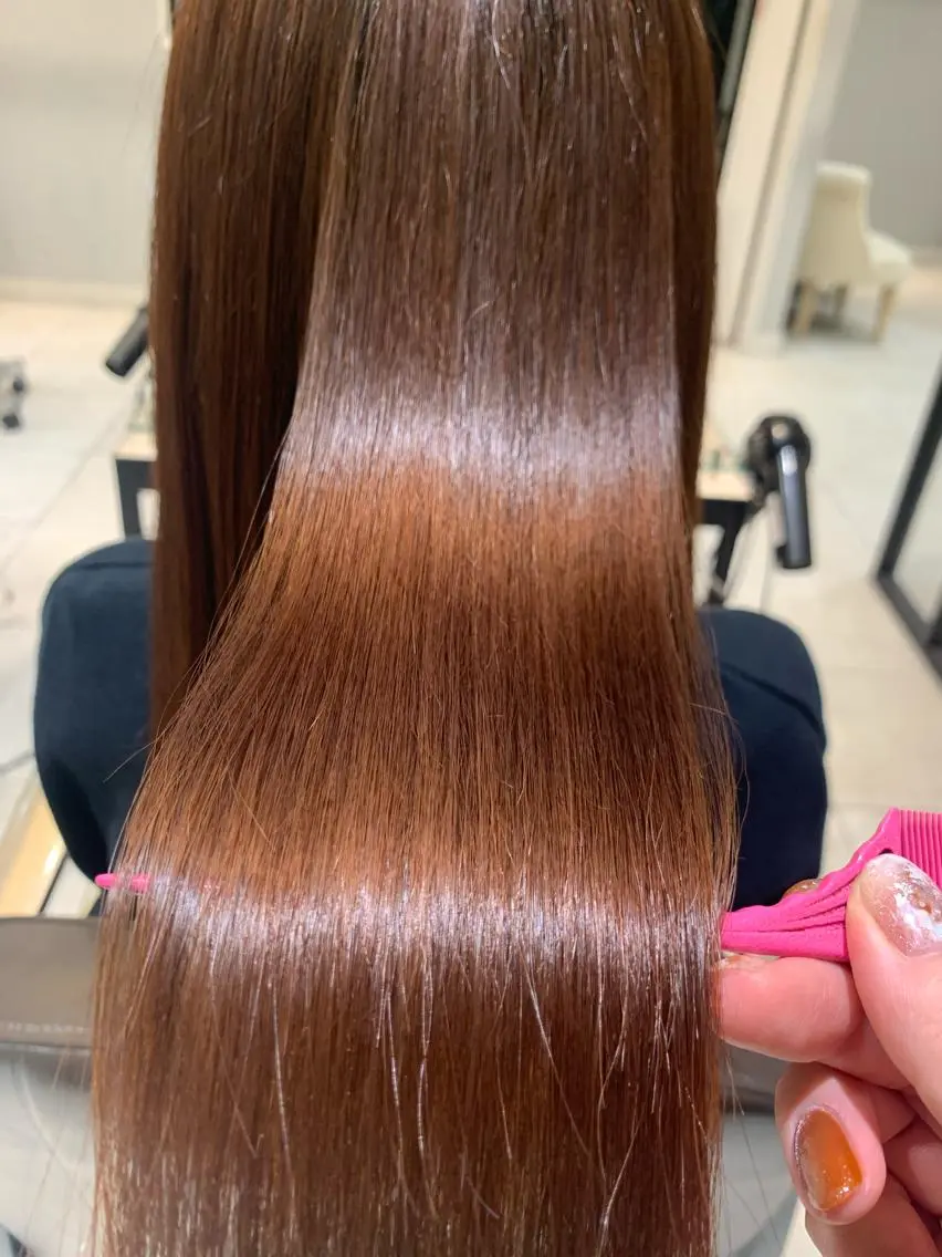 ミディアム カラー パーマ キッズ 髪質改善 トリートメント 酸熱トリートメント ヘアカラー トリートメント 酸熱トリートメント/ 髪質改善🌟玉井香奈のヘアスタイル