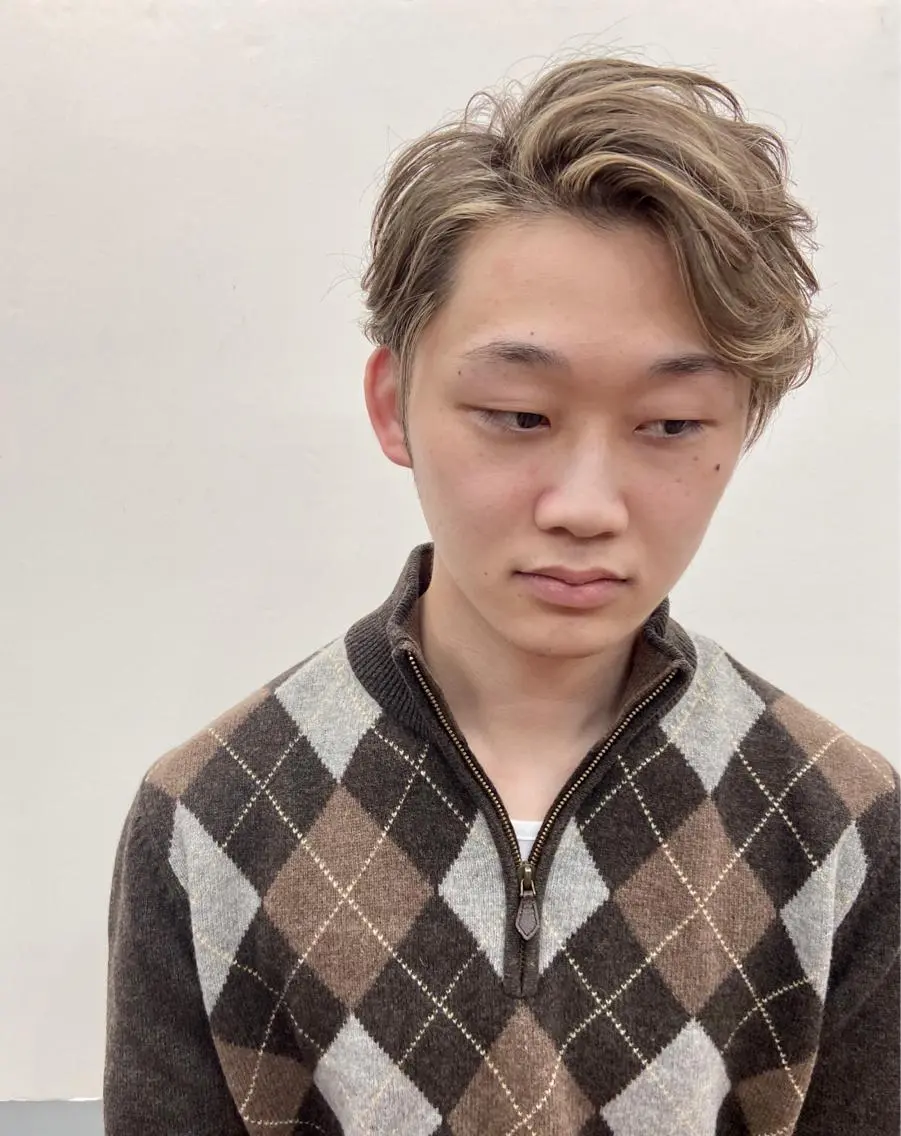 カラー メンズ メンズハイライト ハイライトカラー 💈圧倒的メンズ特化 DAITO💈のヘアスタイル