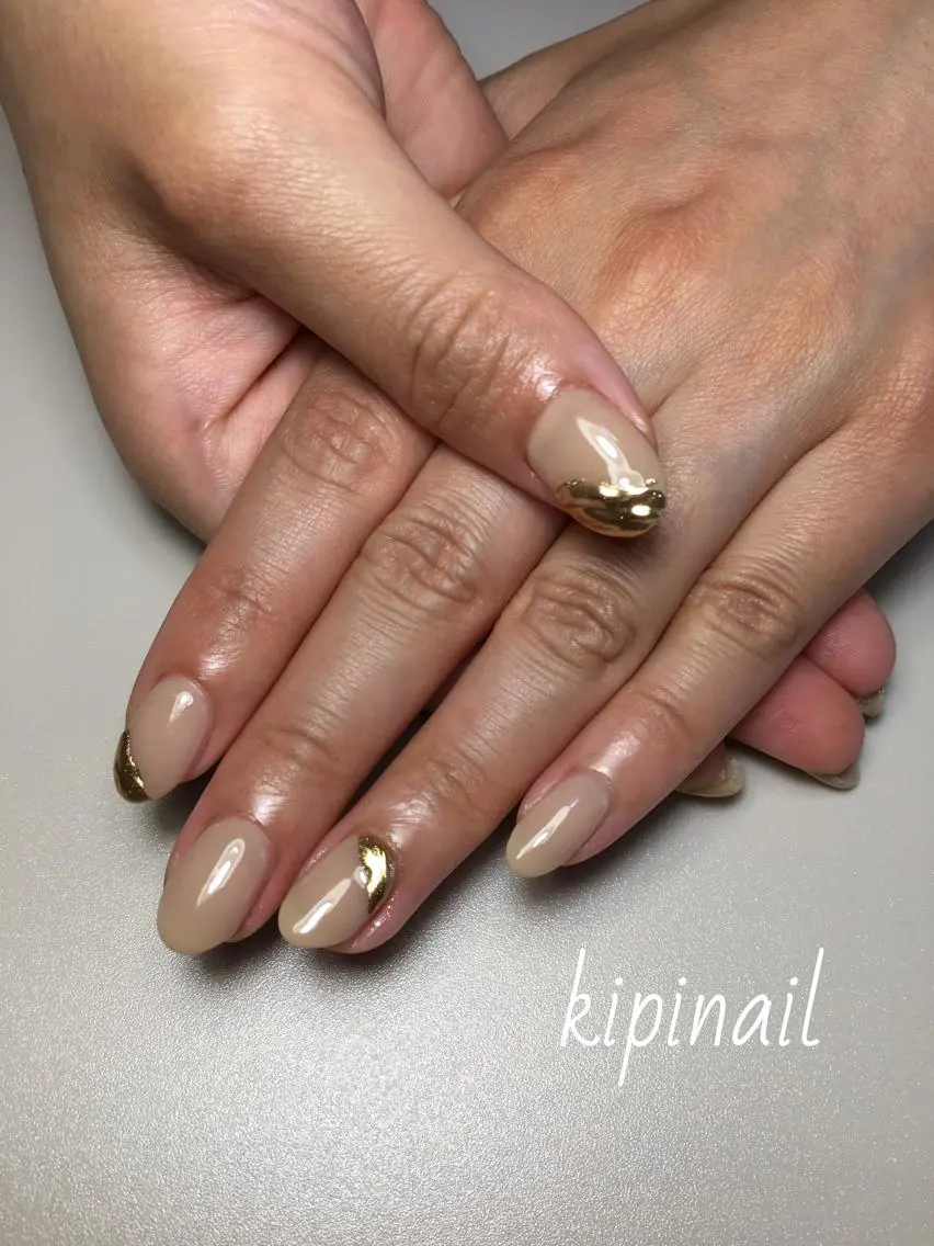 ネイル アートネイル ニュアンスネイル kipinail 川﨑えりかのネイルデザイン