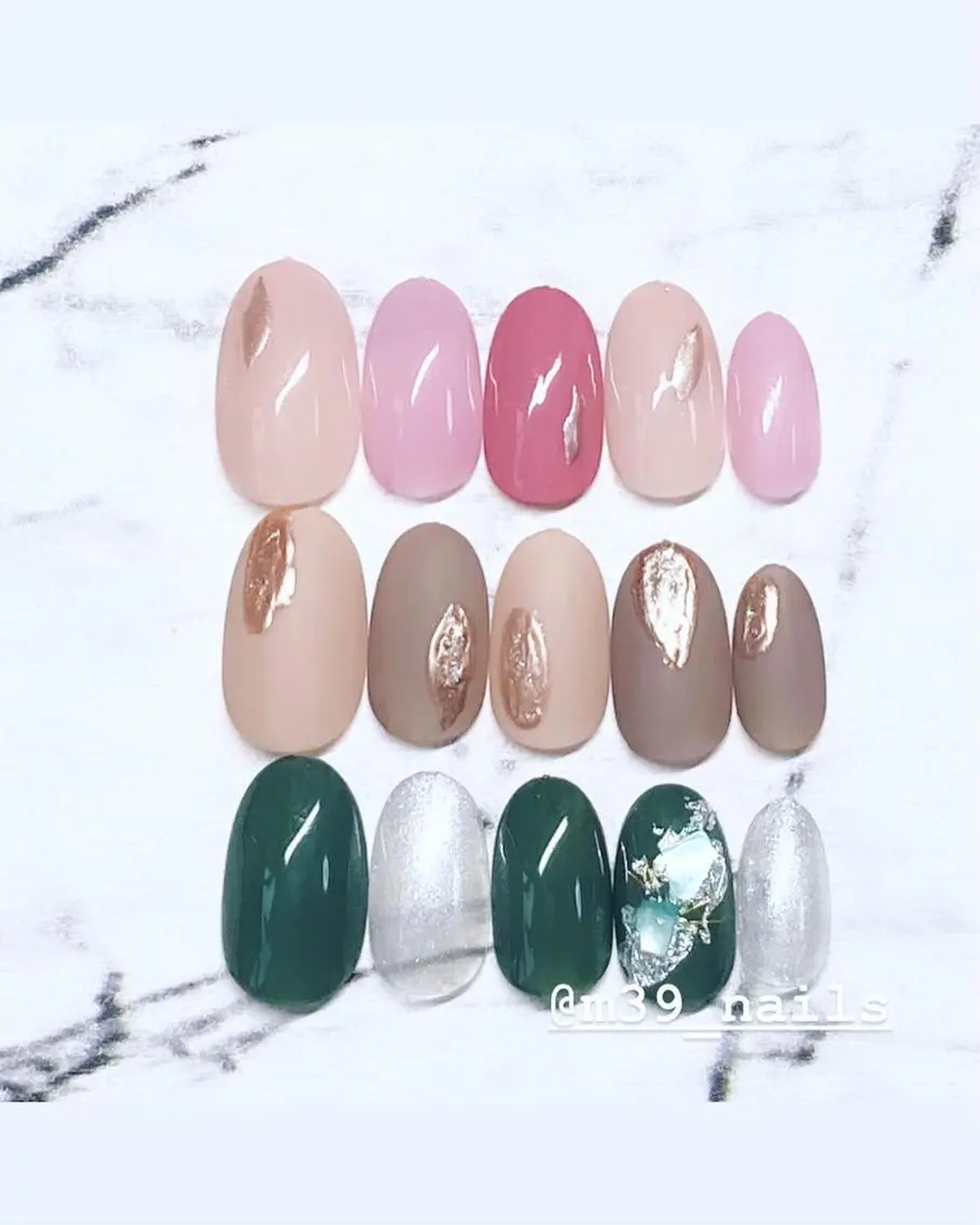 ネイル アートネイル 冬ネイル クリスマス 39-nails EharaMikuのネイルデザイン