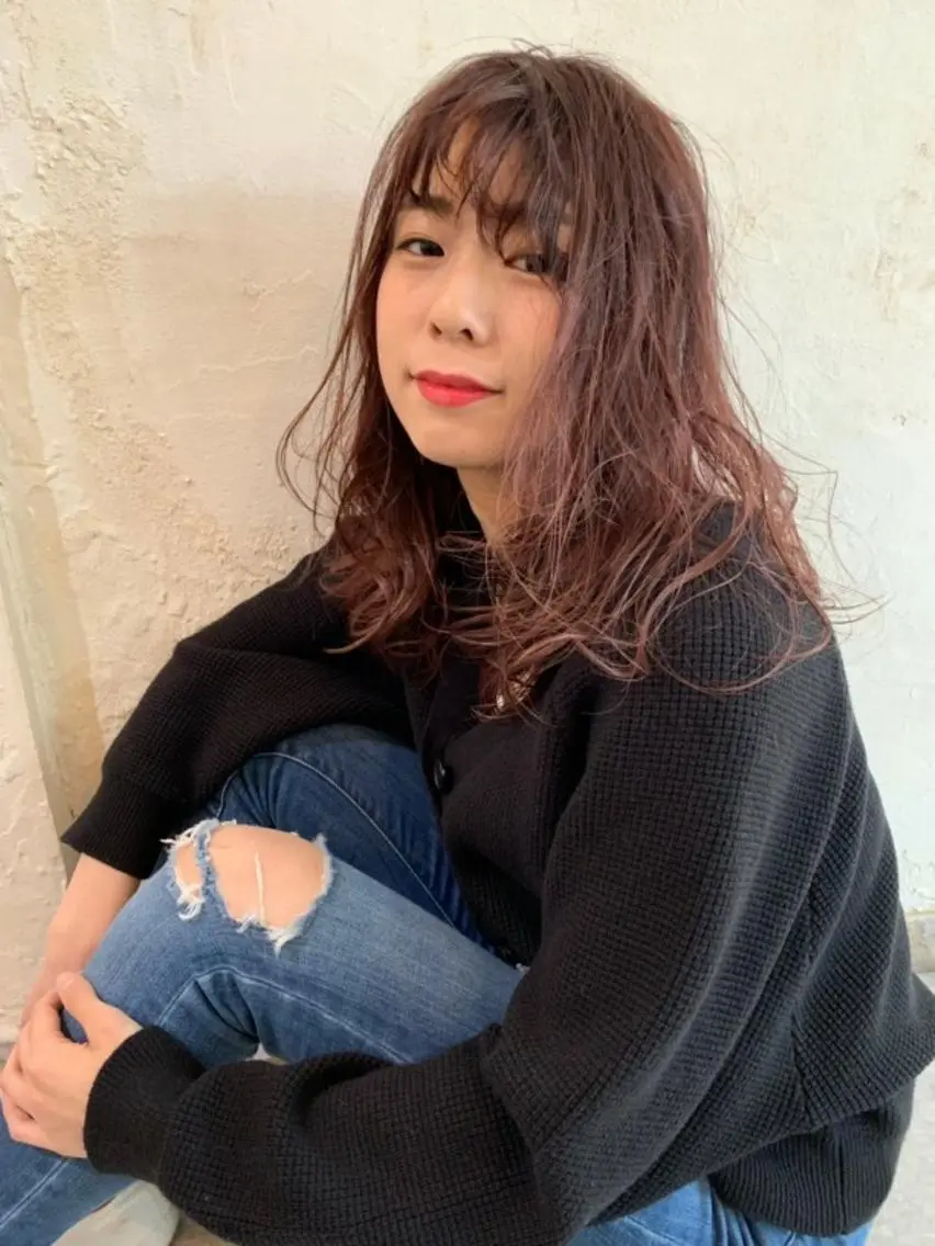 ロング カラー マンツーマン1日2名 様限定Lily高橋✂のヘアスタイル