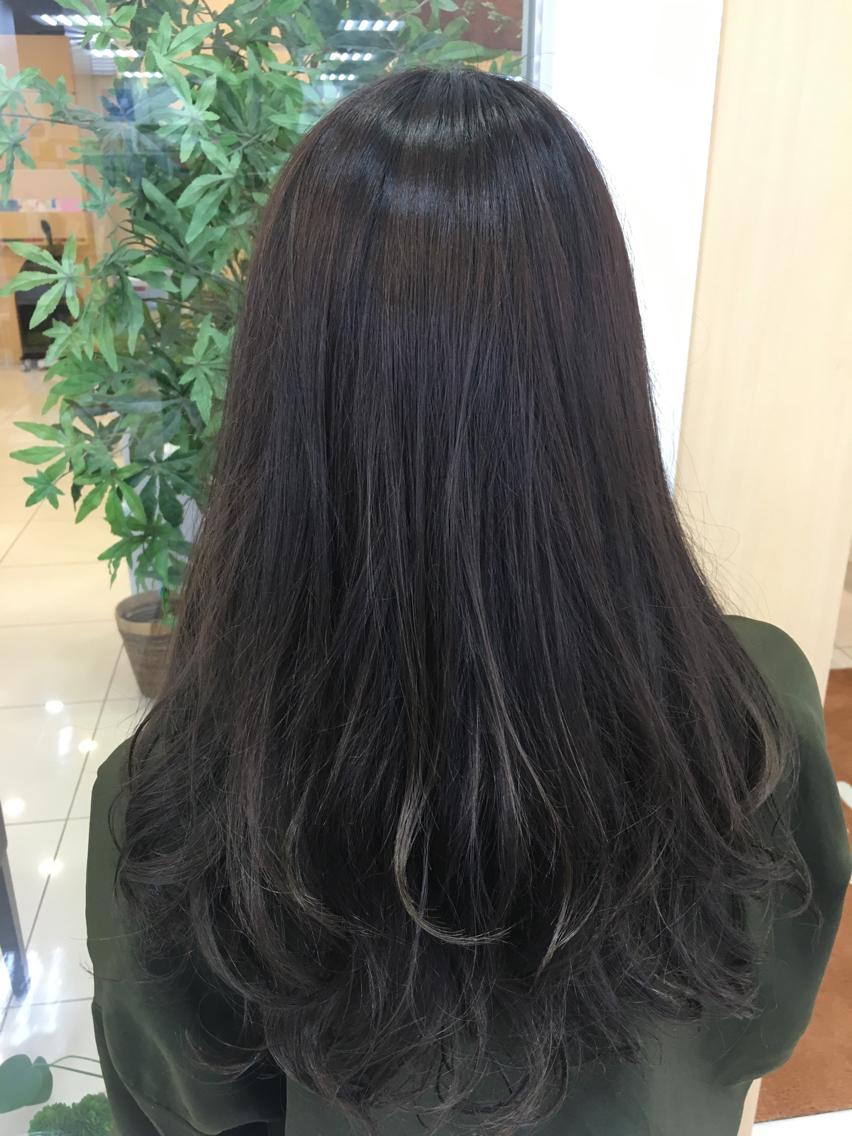 ロング パープルカラー 植田 敬太のヘアスタイル