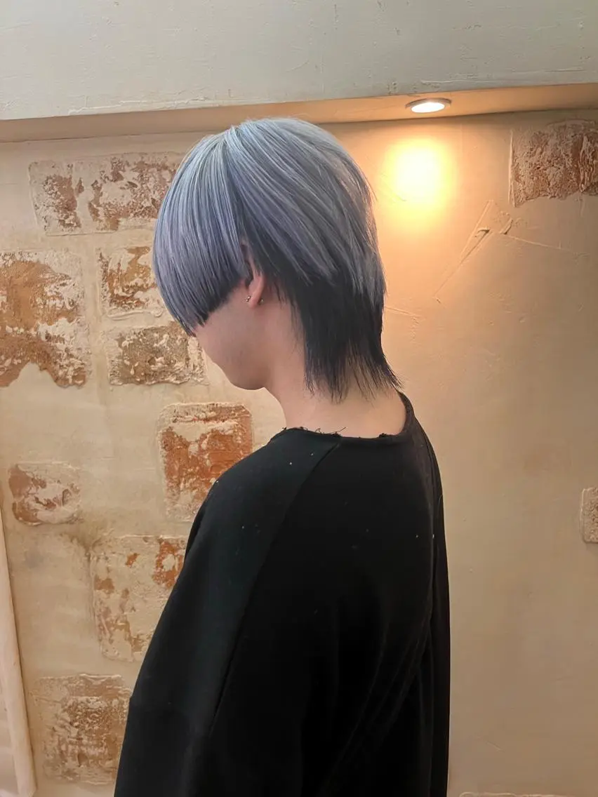 ミディアム 退色まで透明感ある ダブルカラー/リクのヘアスタイル