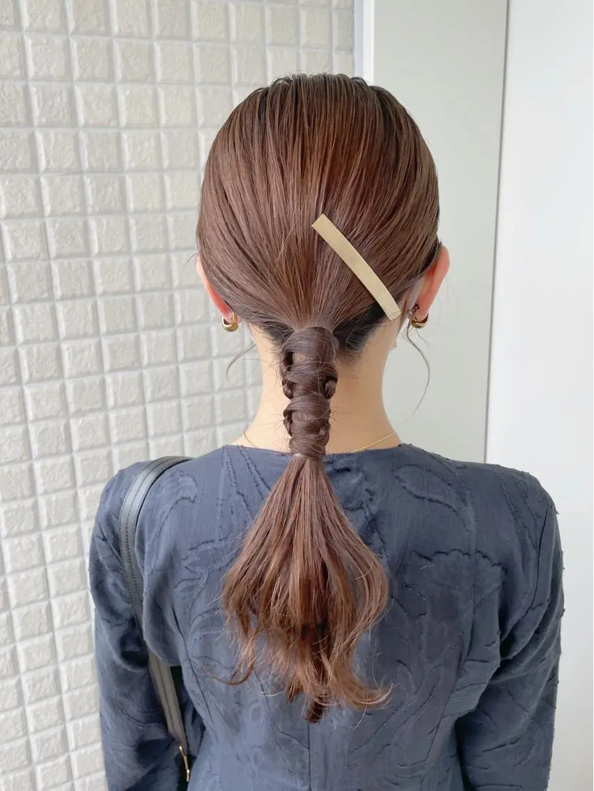 セミロング ヘアアレンジ 大平 美沙のヘアスタイル