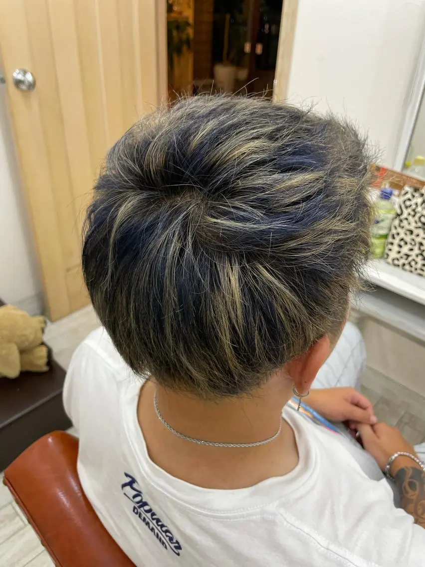 ショート カラー メンズ メンズメッシュ メッシュ 村山 かほのヘアスタイル