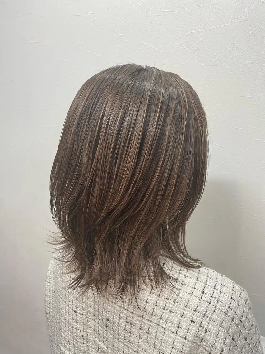 カラー ハイライトカラー ヘアカラー 小顔似合わせカット ┊︎＊AYANO＊のヘアスタイル