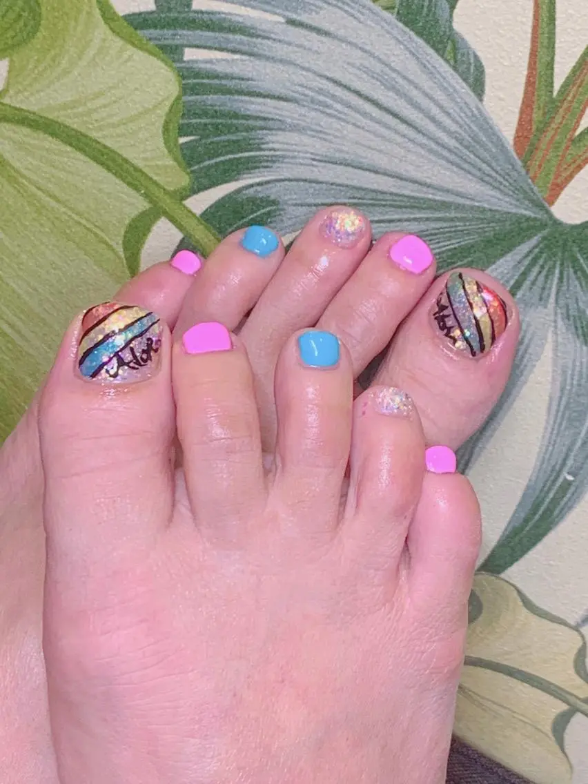 ネイル ラメ(グリッター) フットネイル NAIL__ KOKOのネイルデザイン