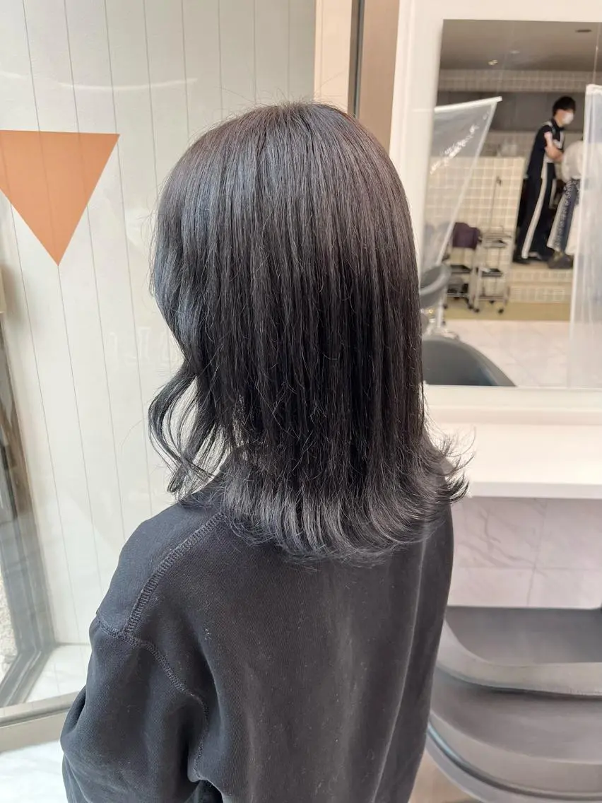 ミディアム カラー パーマ ヘアアレンジ メンズ キッズ ネイル マツエク・マツパ 上品＆韓国風 🥀海心🥀のヘアスタイル