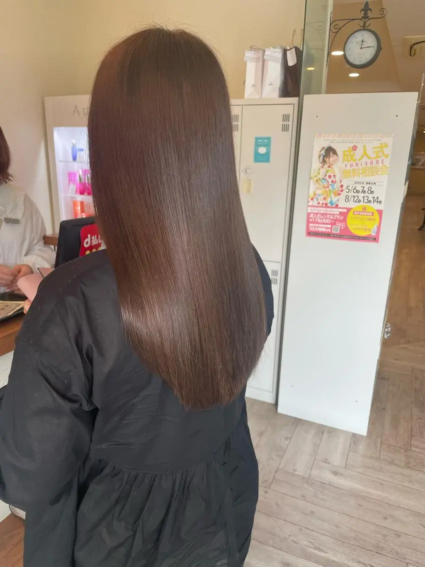 ロング 髪質改善 カット ヘアカラー トリートメント ✨レイヤーお任せ✨ 林有里子のヘアスタイル