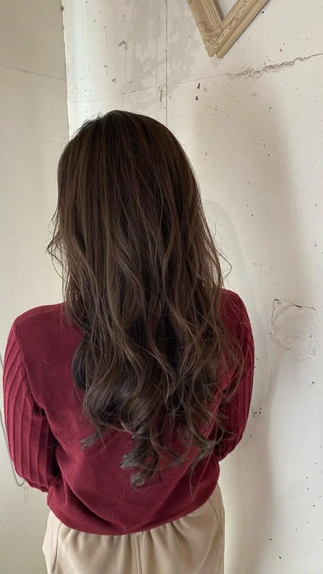 ロング カラー ヘアカラー いまじゅく あおいのヘアスタイル