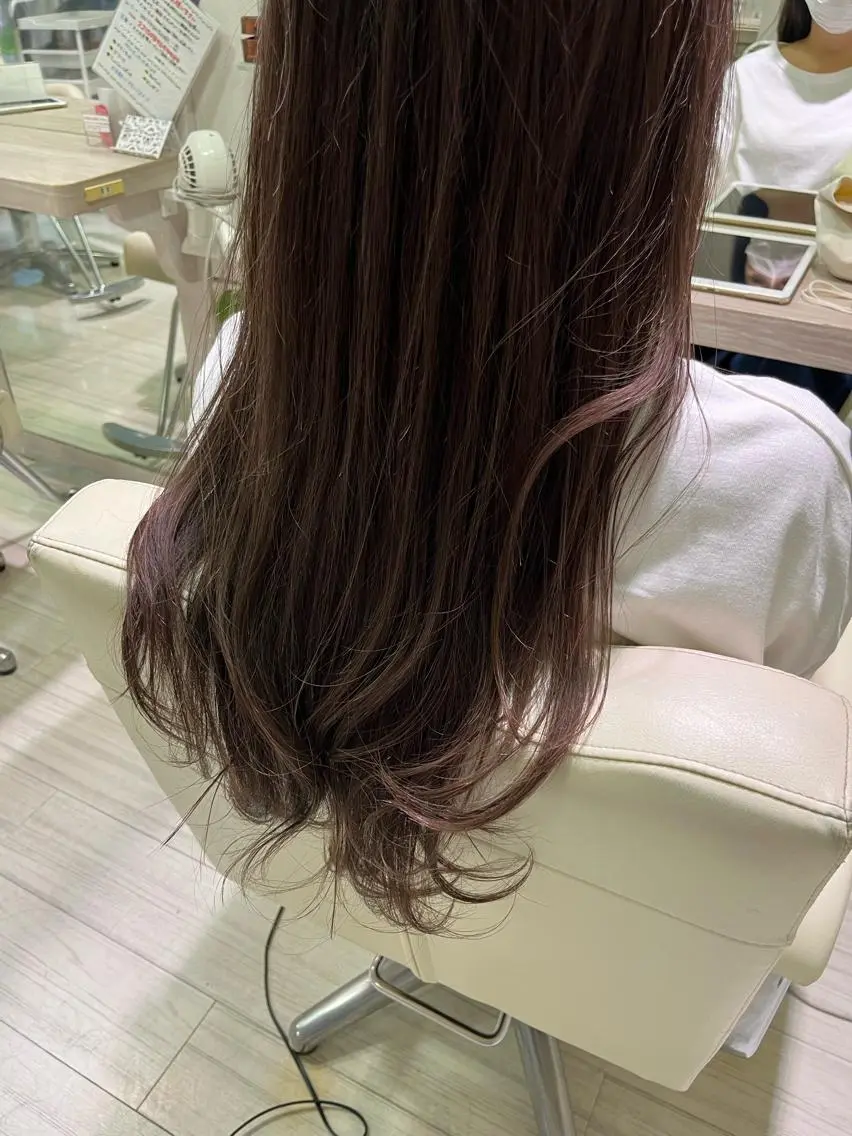 ロング カラー ハイライトカラー ハイライト 坂口 愛のヘアスタイル
