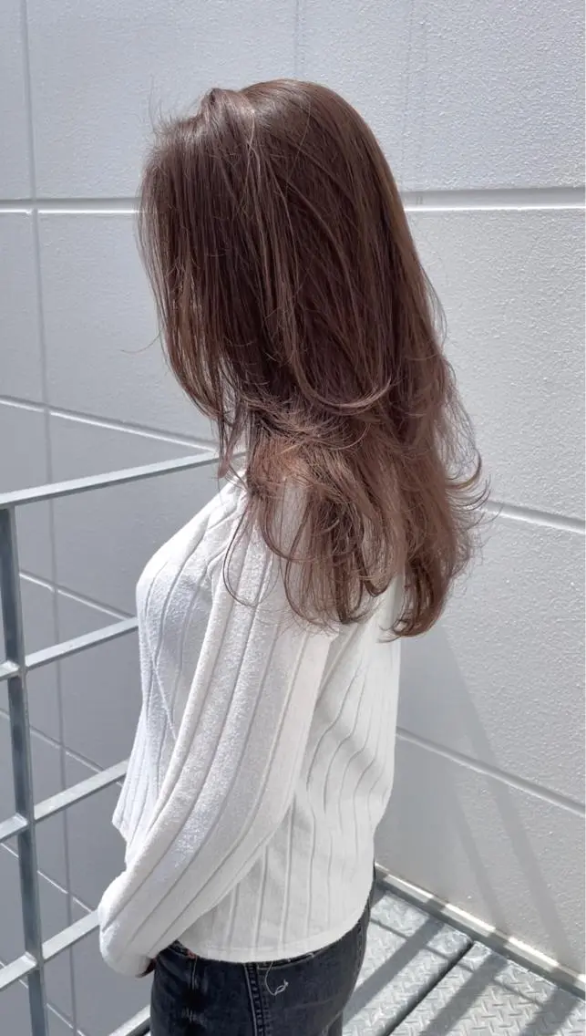 セミロング カラー レイヤーカット クドウレイ fifth神南のヘアスタイル