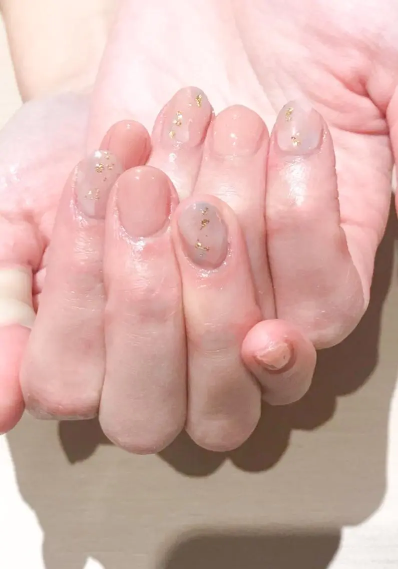 ネイル ジェルネイル ピンク ピンクベージュ 春ネイル Nyanco Nailのネイルデザイン