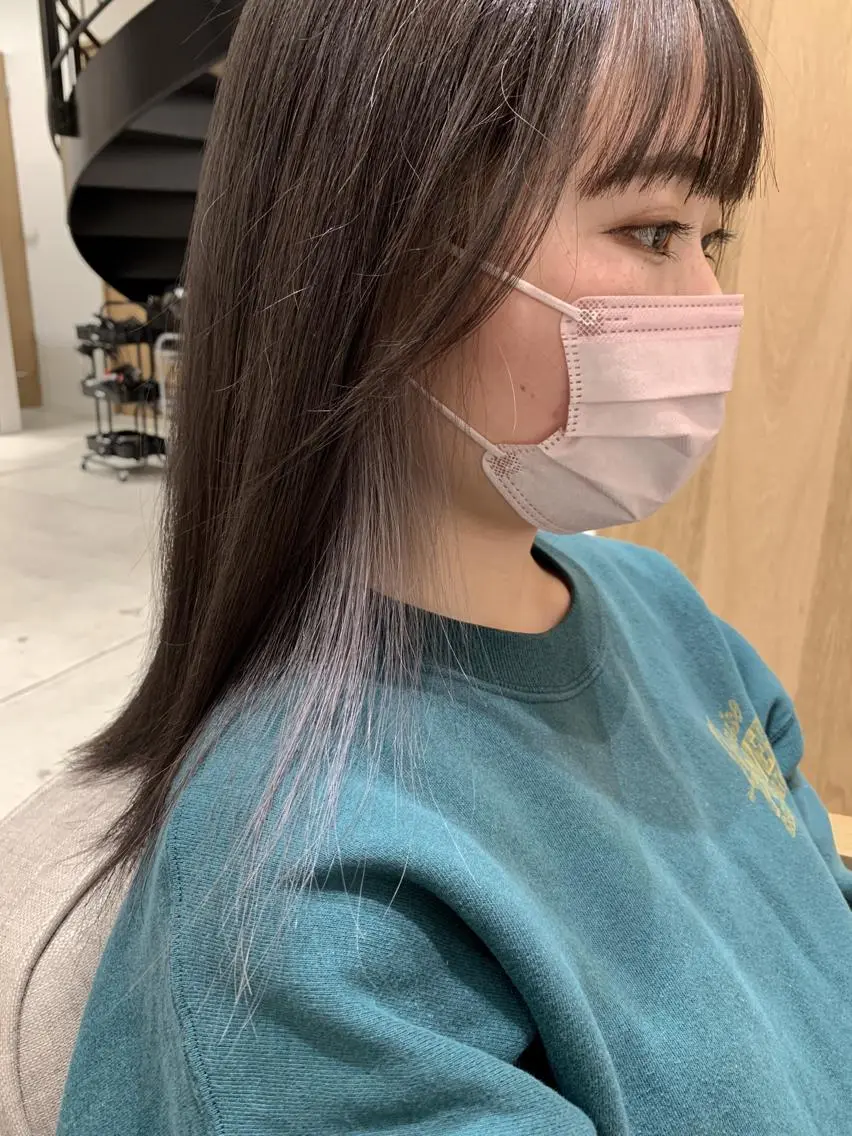 ミディアム カラー ヘアアレンジ ヘアカラー トリートメント yuka .のヘアスタイル