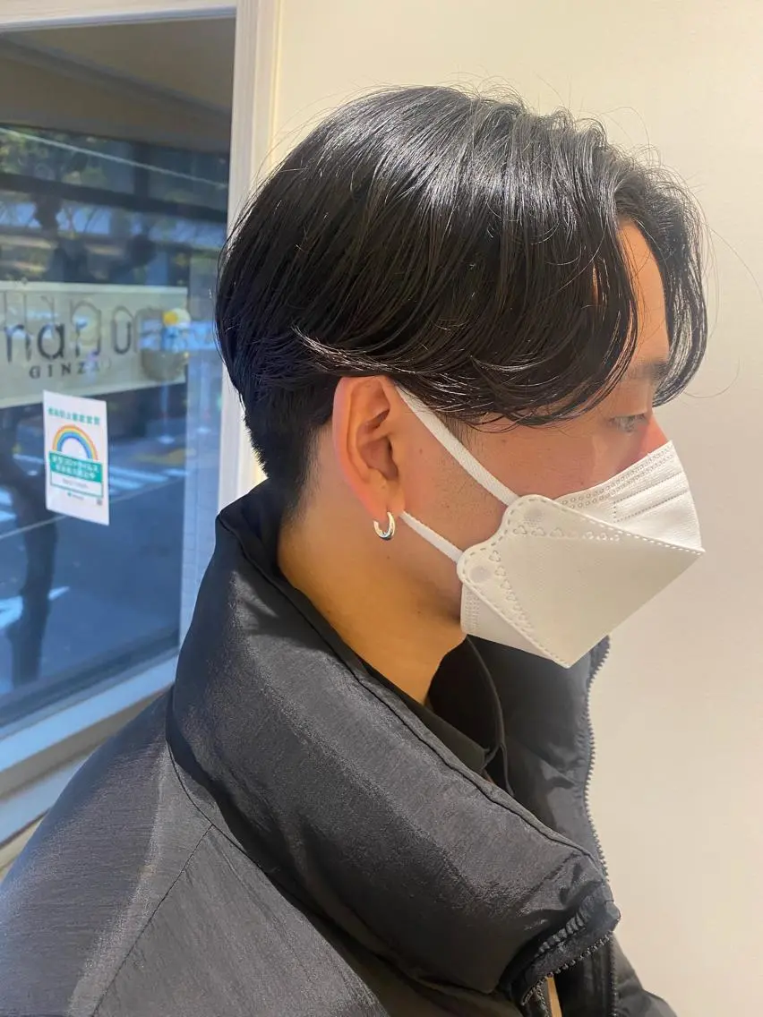 メンズ カット パーマ トリートメント 銀座メンズ専門🖤 叶奈々のヘアスタイル