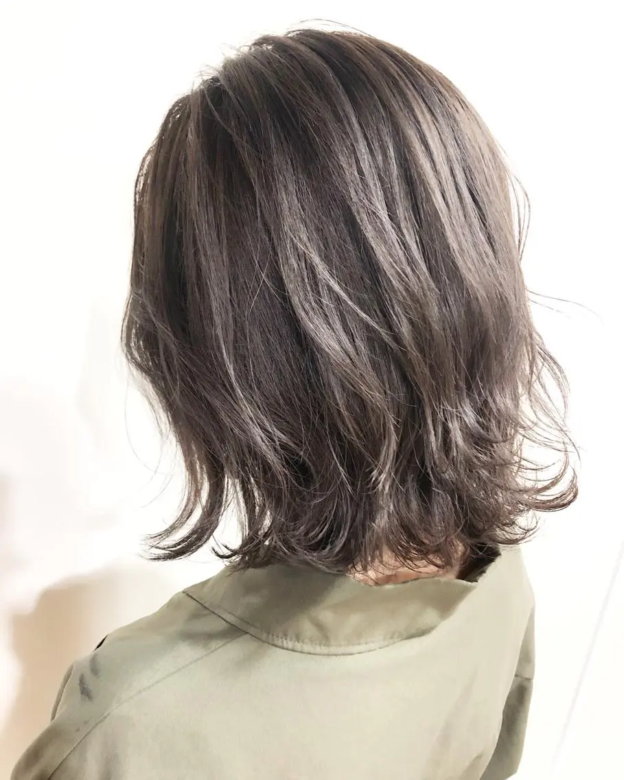 ミディアム ハイライト トリートメント カット ヘアカラー 夜23時まで予約🉑 reverieあきらのヘアスタイル