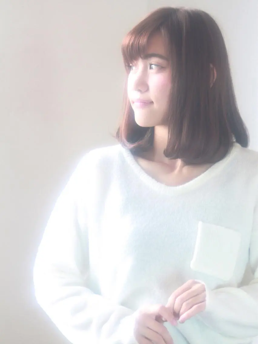 ミディアム カラー ベージュカラー 透明感カラー ピンクカラー ピンクベージュ 近藤 裕紀子のヘアスタイル