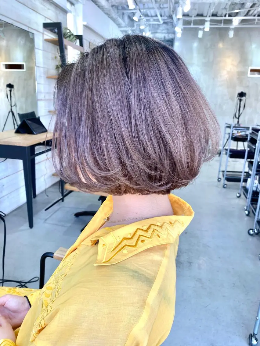 ショート カラー ヘアアレンジ ブリーチダブルカラー 元町三宮/三ノ宮のヘアスタイル