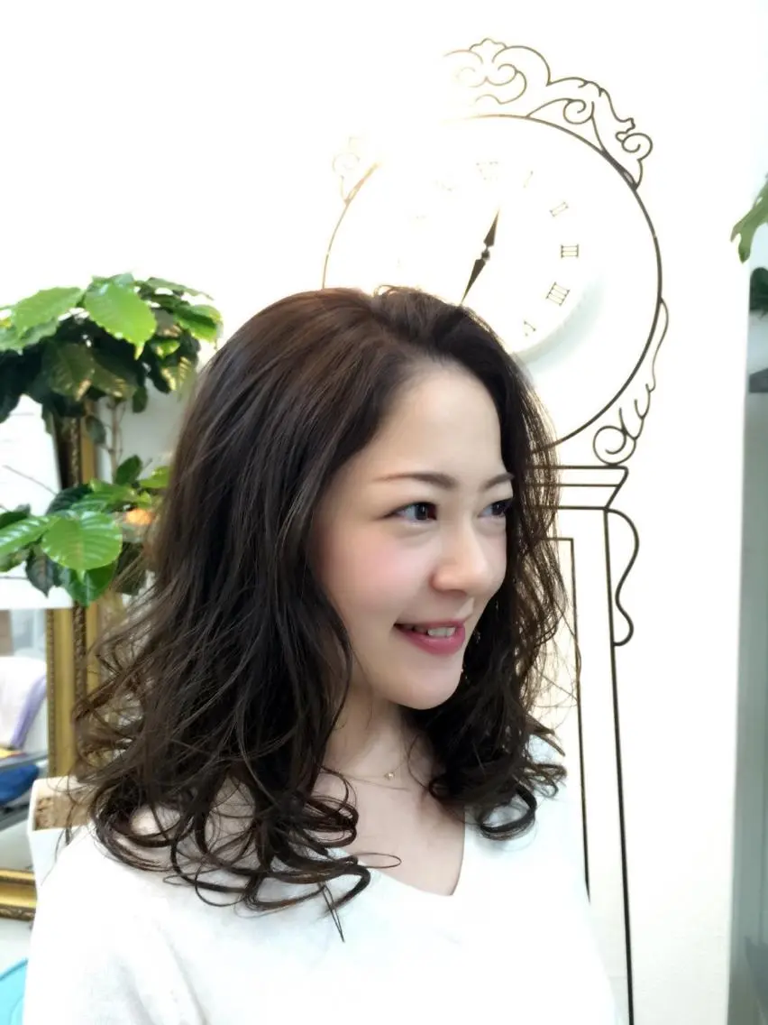 ミディアム ミディアムパーマ 縮毛矯正 hama yukiのヘアスタイル