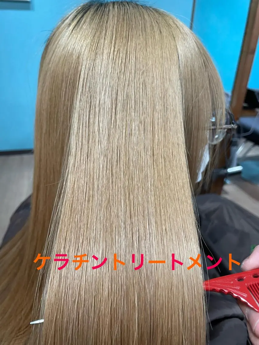 ロング カラー 髪質改善×潤艶カラー ⭐️岡田崇彰のヘアスタイル