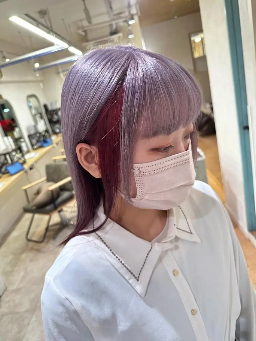 セミロング カラー デザインカラー🎨 下北沢 / 磯部のヘアスタイル
