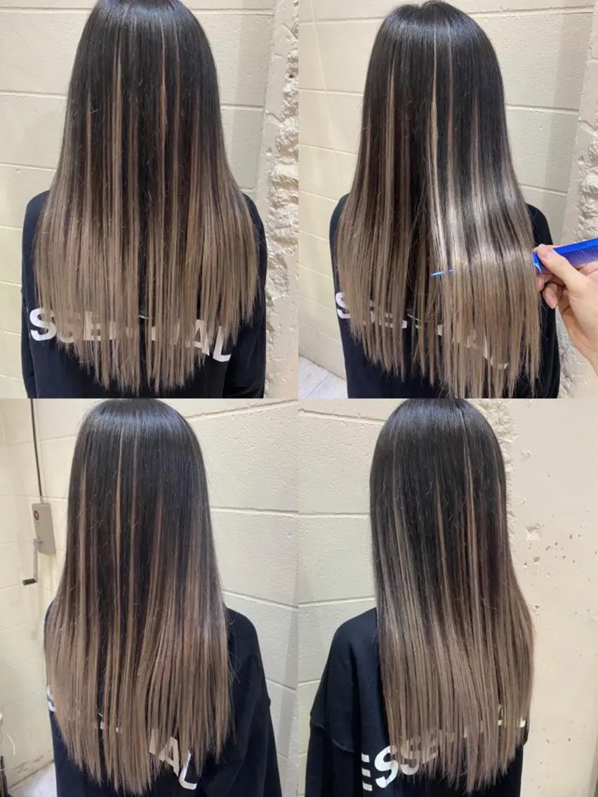 ロング カラー ササ キのヘアスタイル