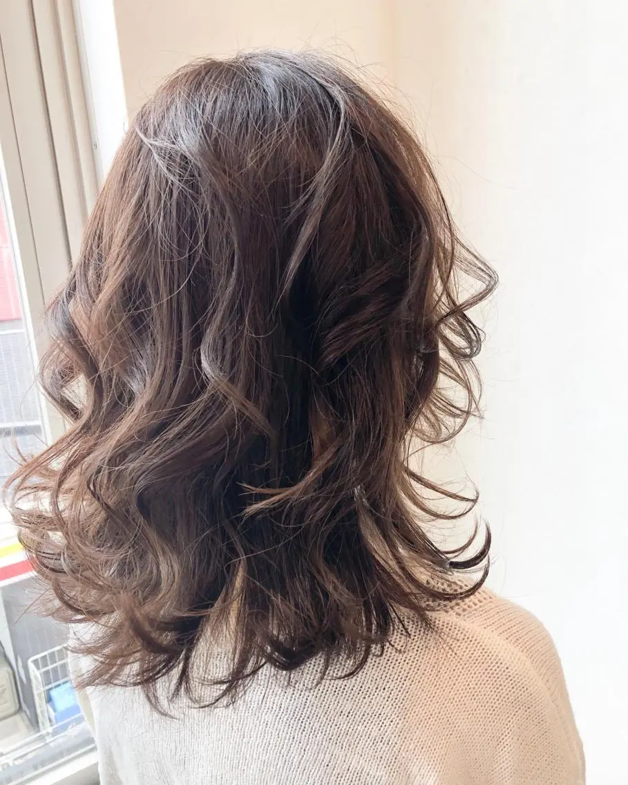 ミディアム カラー ベージュカラー TOWA 野村　コウダイのヘアスタイル