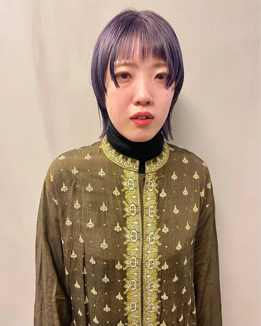 ミディアム カラー パーマ ヘアアレンジ メンズ キッズ ネイル マツエク・マツパ アイブロウ ホワイト カット ヘアカラー トリートメント tatsumi/ボブ ウルフ/レイヤーのヘアスタイル