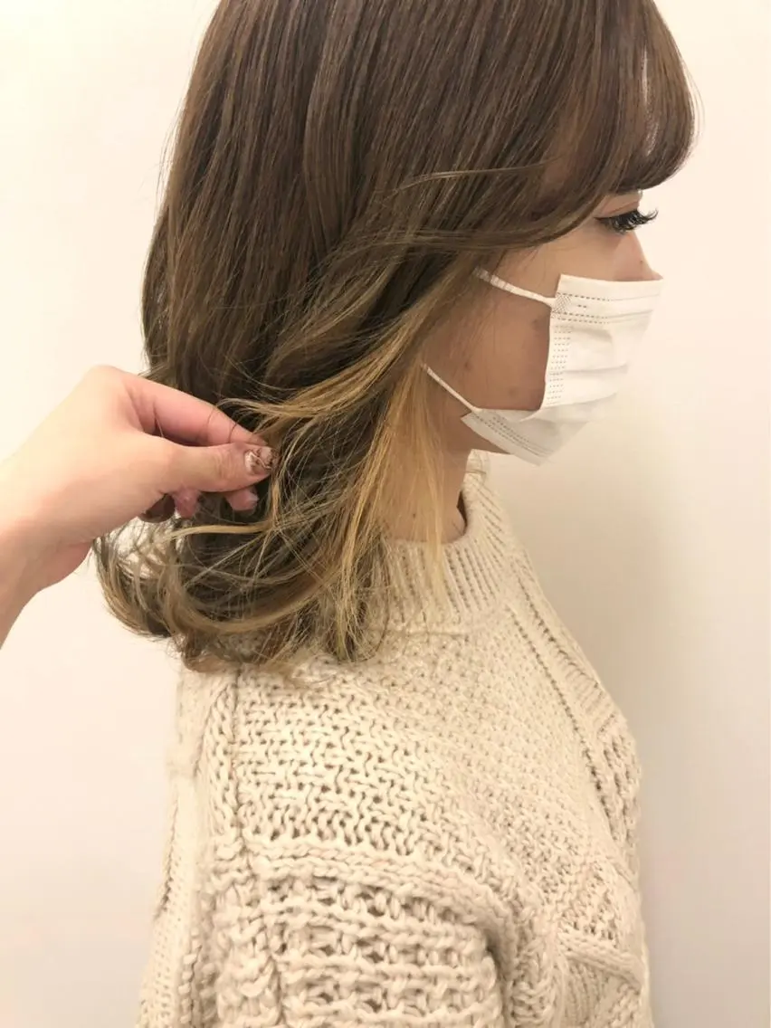 ミディアム カラー ヘアカラー トリートメント GOODDAY ヘアサロンのヘアスタイル