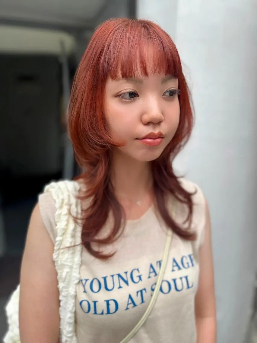 ロング カット ヘアカラー トリートメント THE MAISONのヘアスタイル