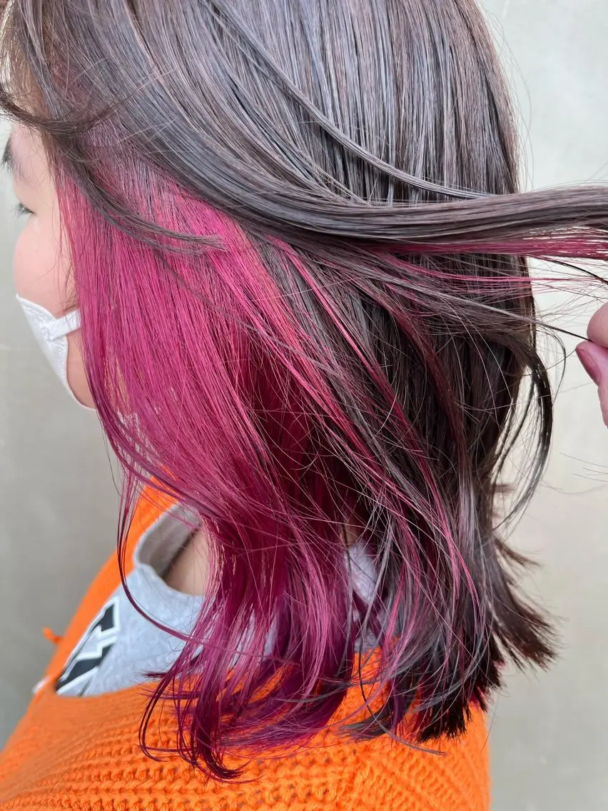 セミロング カラー アッシュ ベージュカラー ブリーチ ケアブリーチ ダブルカラー 🌼あんなtrend color🌼のヘアスタイル