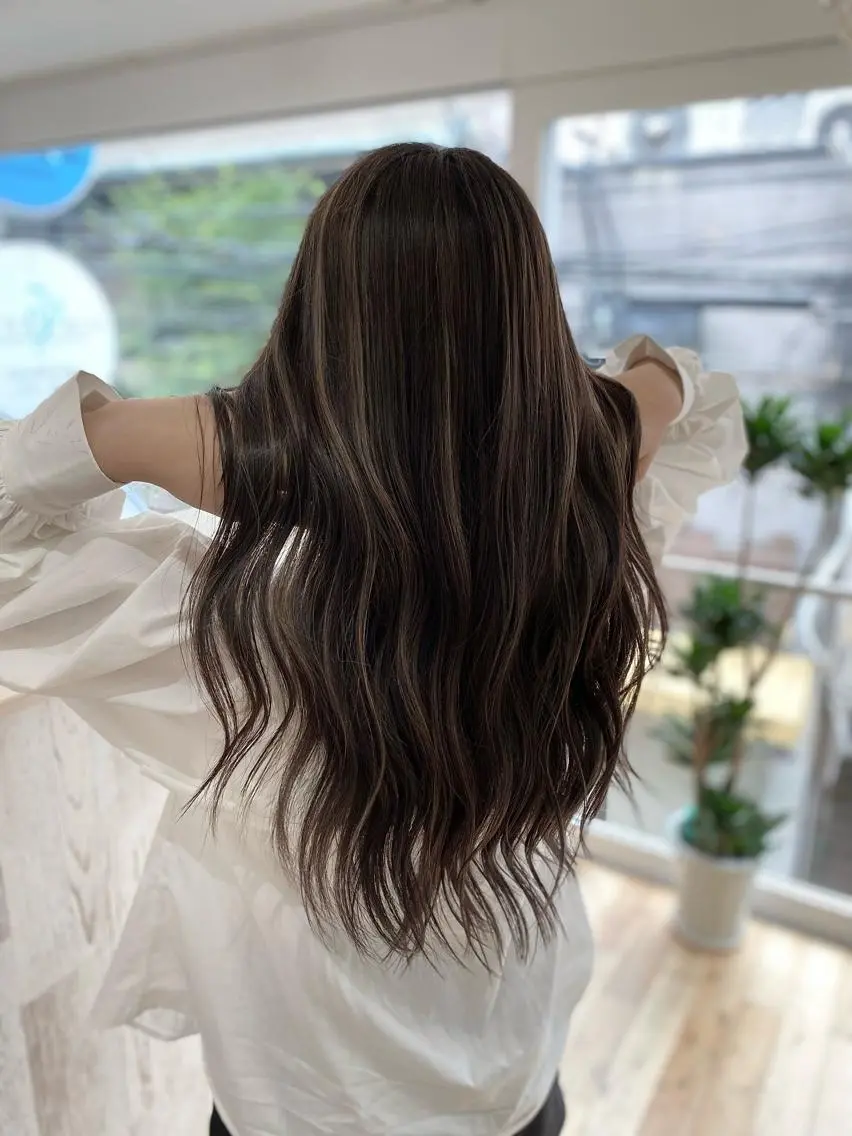 セミロング カラー ヘアアレンジ カット ヘアカラー 久米 治仁のヘアスタイル