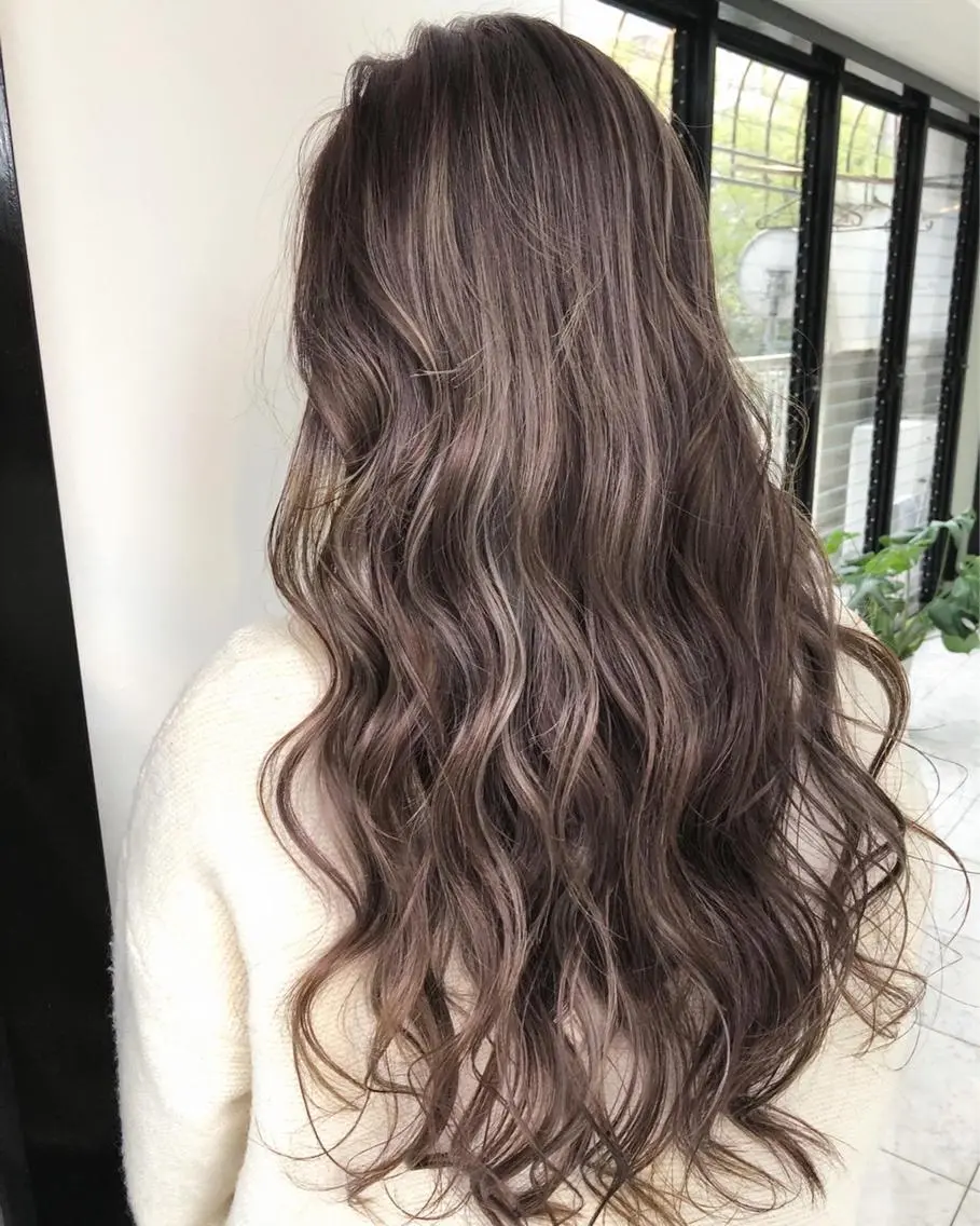 ロング カラー ベージュカラー レイヤーカット BLend 渋谷のヘアスタイル