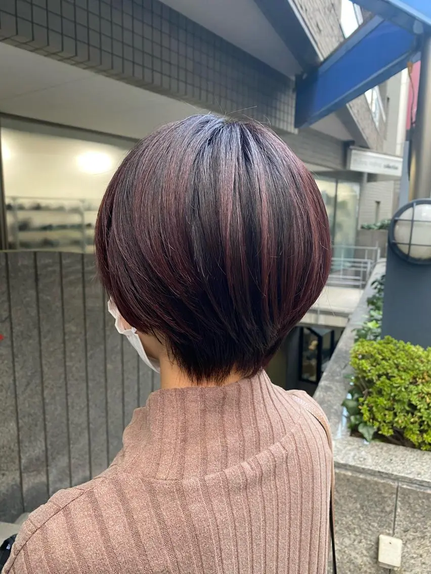 ショート カラー 髪質改善&縮毛矯正 カット/soyaのヘアスタイル