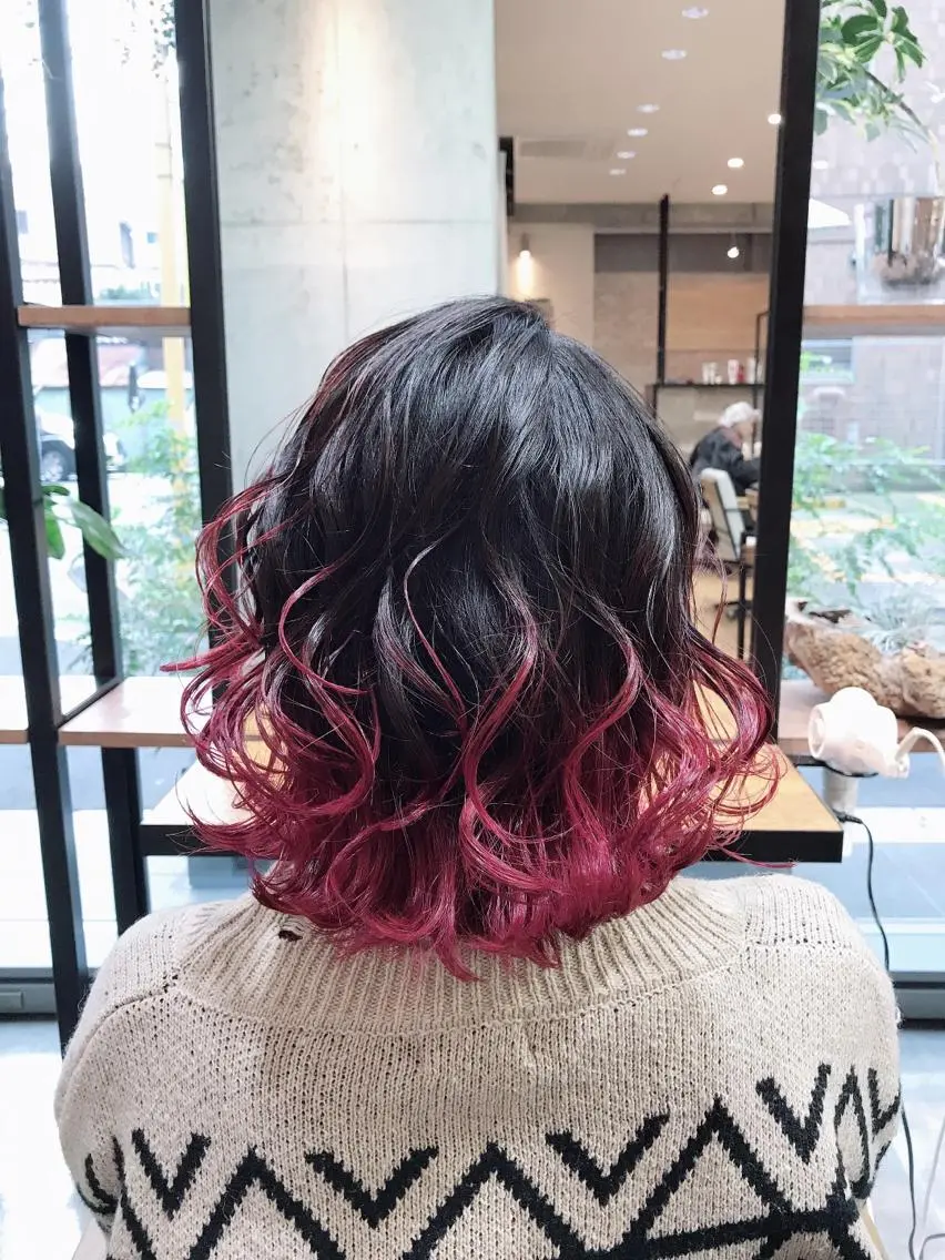 ミディアム カラー 天野 開のヘアスタイル