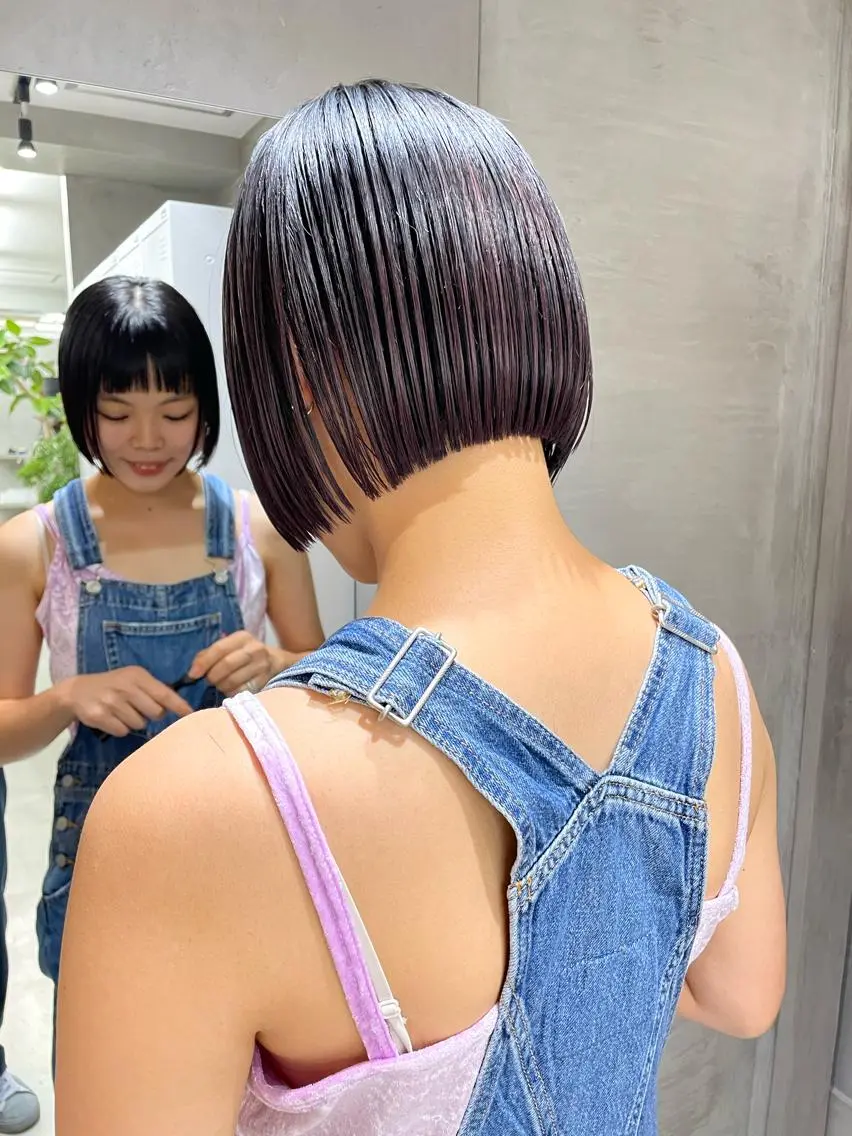 ショート カラー ボブ カット トリートメント 👑ボブはお任せ ミヤノ👑のヘアスタイル