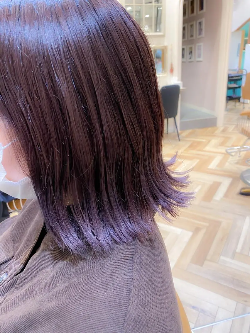 セミロング カラー ヘアカラー トリートメント 🇰🇷韓国レイヤー 錦糸町【北山謙三】のヘアスタイル