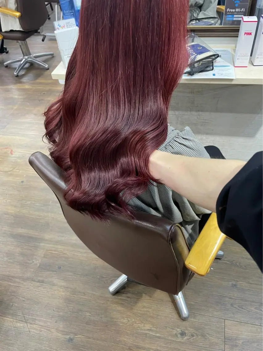 セミロング 横浜🦋ハイトーン 🫐シャドウルーツのヘアスタイル
