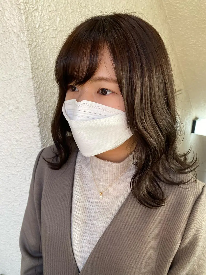 セミロング カラー ヘアアレンジ niconail 🧣ayu 📍烏山のネイルデザイン