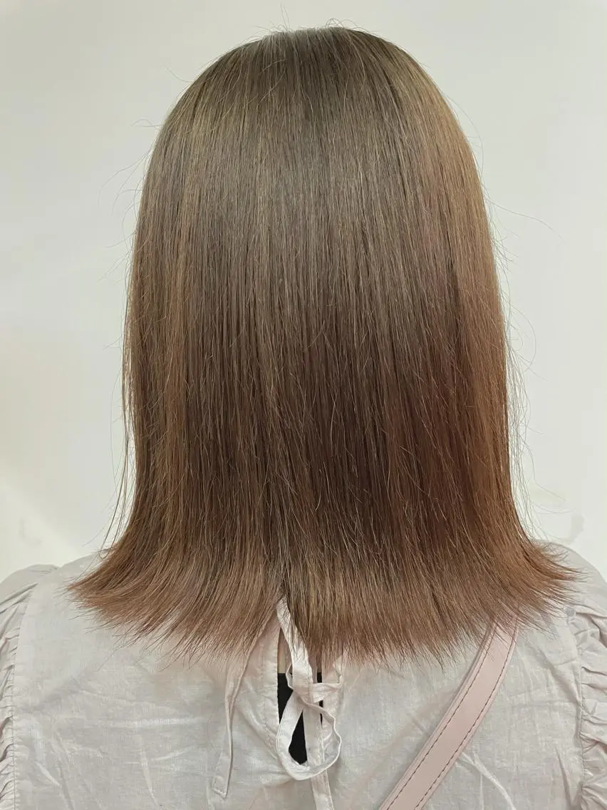 ミディアム カラー ベージュカラー ミルクティーベージュ 吉田 浩太郎のヘアスタイル