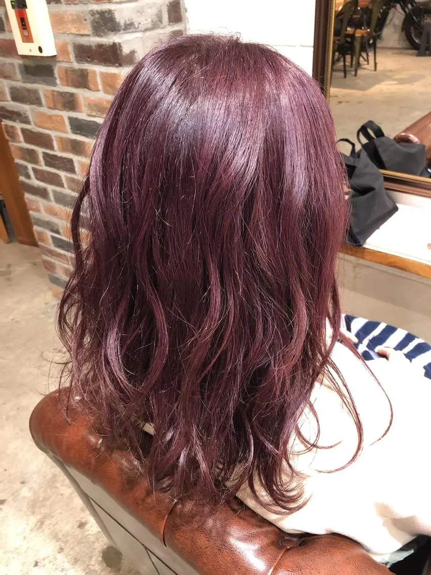 セミロング カラー パーマ ヘアアレンジ メンズ キッズ ネイル マツエク・マツパ ピンクカラー バイオレットカラー カラーマツエク ピンク 春ネイル ヘアカラー トリートメント ⭐️ハイクオリティ カラー杉本雄志⭐️のヘアスタイル