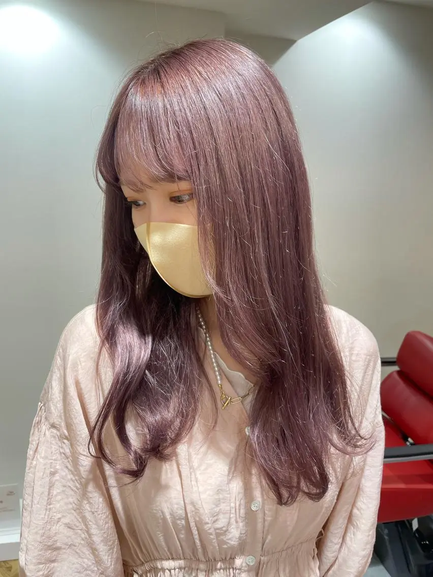 ロング カラー ヘアカラー トリートメント 酸性縮毛矯正 梅田茶屋町 Juriのヘアスタイル