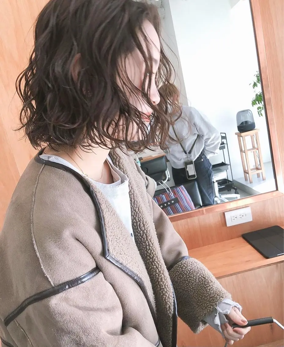 ミディアム カラー パーマ ヘアアレンジ カット パーマ トリートメント ヘッドスパ ヘアセット ボブ/プツボブ tsumuguのヘアスタイル