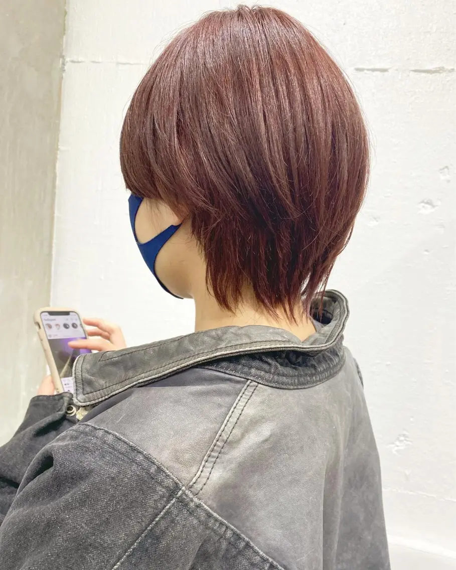 ショート カラー ヘアアレンジ 切りっぱなしボブ アッシュ アッシュグレー ベージュカラー 黒髪 ササキカズマ〻透明感 〻色落ち〻赤み消しのヘアスタイル