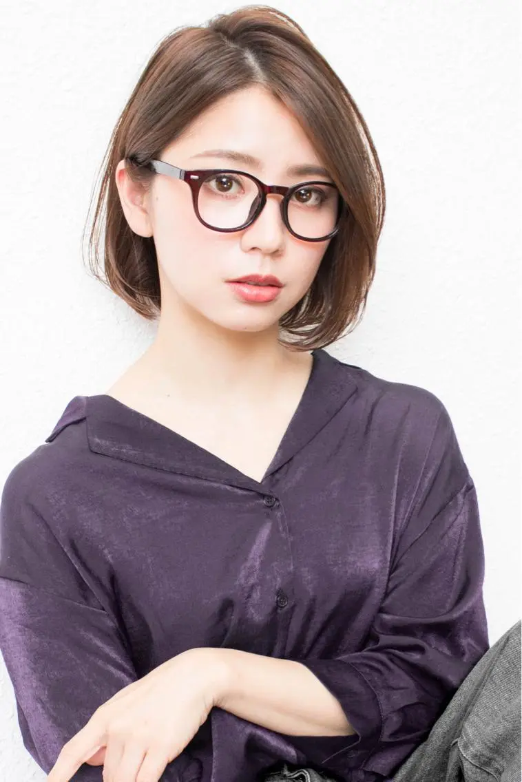 ミディアム ボブ 顔周りカット 小顔カット ボブ専門店 中島規寿のヘアスタイル