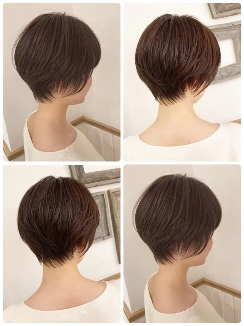 ショート あやかショート 白髪ぼかしのヘアスタイル