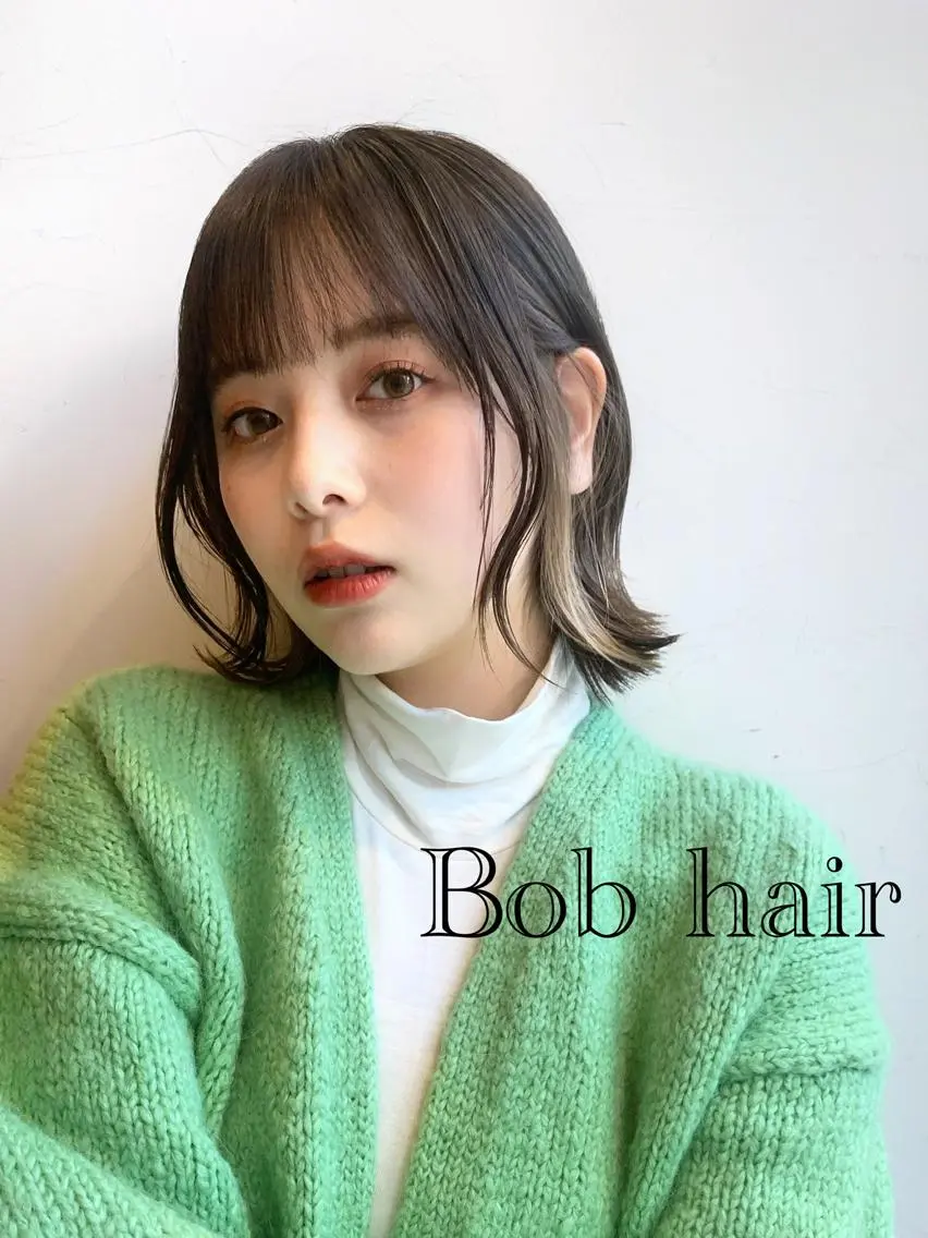 ミディアム カラー ベージュカラー 透明感カラー グレージュ ボブ ヘアカラー トリートメント レイヤー専門家 ダブルカラー修のヘアスタイル