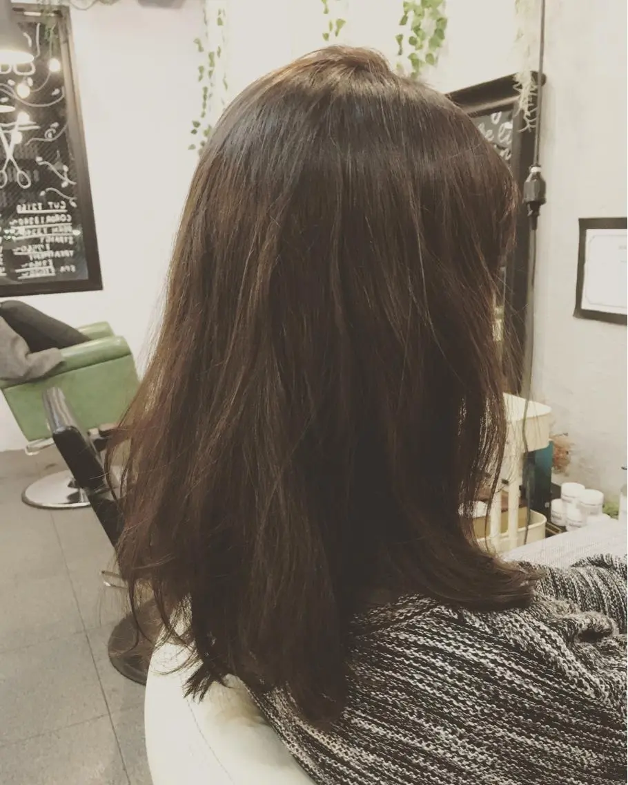 カラー 髪質改善ストレート 脱白髪染め yukaのヘアスタイル